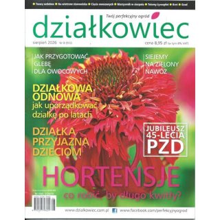 Działkowiec nr 8/2026 sierpień (912) - Hortensje