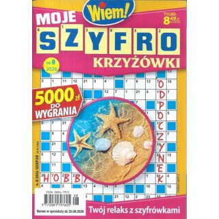 Moje Szyfro krzyżówki Wiem! nr 8/2026 sierpień