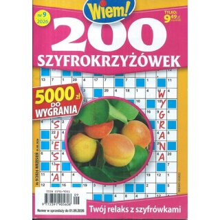 200 szyfro krzyżówek nr 9/2026 Wiem! wrzesień