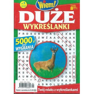 Duże wykreślanki nr 9/2026 Wiem! wrzesień