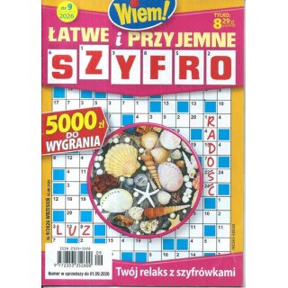 Łatwe i przyjemne szyfro nr 9/2026 Wiem! wrzesień