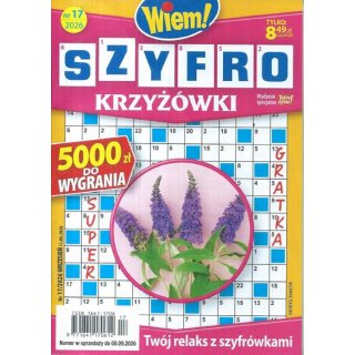 Szyfro krzyżówki Wiem! nr 17/2026 wrzesień