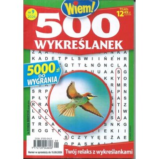 500 wykreślanek Wiem! nr 9/2026 wrzesień