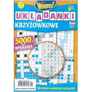 Układanki krzyżówkowe Wiem! nr 9/2026 wrzesień
