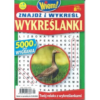 Wykreślanki znajdź i wykreśl Wiem! nr 9/2026 wrzesień