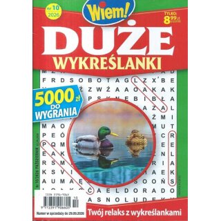 Duże wykreślanki nr 10/2026 Wiem! październik