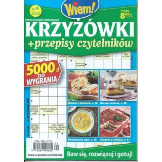 Krzyżówki + Przepisy czytelników nr 4/2026 sierpień - wrzesień