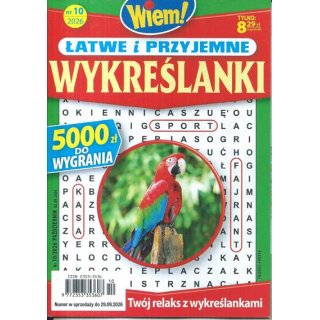 Łatwe i przyjemne wykreślanki nr 10/2026 Wiem! październik