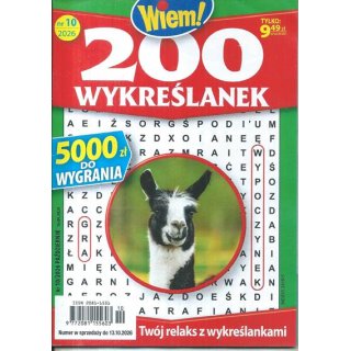 200 wykreślanek Wiem! nr 10/2026 październik