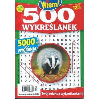 500 wykreślanek Wiem! nr 10/2026 październik