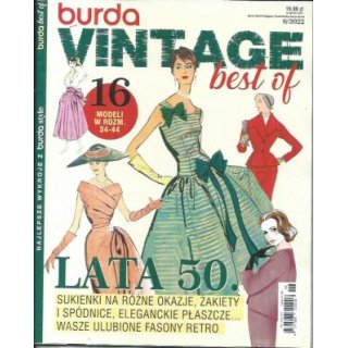 Burda best of VINTAGE LATA 50 6/2022 + wykroje