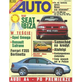 Auto International nr 10/1994 – Wielkie zmiany w redakcji, rewolucyjny test Alfy Romeo 145, rynkowy debiut Toyoty Celica i bezpieczne przewożenie dzieci