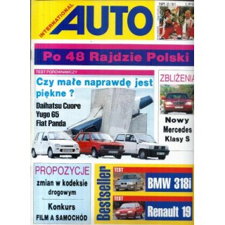 Auto International nr 2/1991 – Nowy Mercedes klasy S, test BMW 318i i koniec epoki Trabanta Auto International nr 2/1991 – Nowy Mercedes klasy S, test BMW 318i i koniec epoki Trabanta