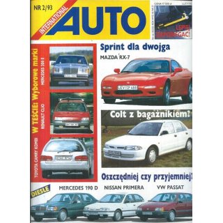 Auto International nr 2/1993 – Test japońskiego pocisku Mazda RX-7, pojedynek diesli i premiera EuroTech w Polsce