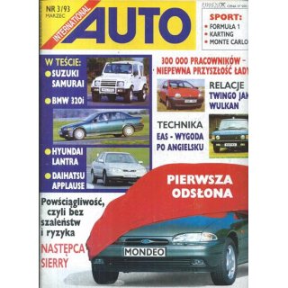Auto International nr 3/1993 – Premiera Forda Mondeo, test Suzuki Samurai i rewolucyjne Renault Twingo
