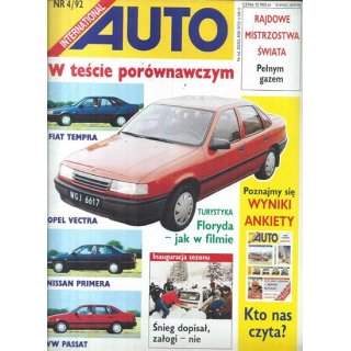 Auto International nr 4/1992 – Premiera Fiata Cinquecento, nowości z Genewy i test BMW 525td Auto International nr 4/1992 – Premiera Fiata Cinquecento, nowości z Genewy i test BMW 525td