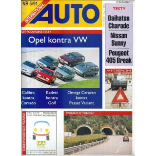 Auto International nr 5/1991 – Wielkie starcie: Opel kontra VW, debiut Jelcz-Volvo i testy japońskich hitów