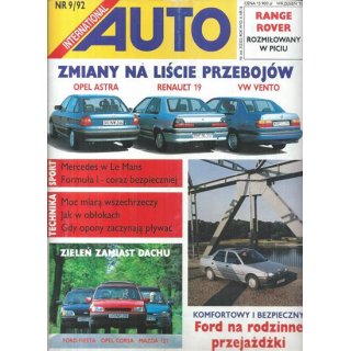 Auto International nr 9/1992 – Test Hondy CRX del Sol, BMW 850i kontra Porsche 928 oraz bestia Dodge Viper Auto International nr 9/1992 – Test Hondy CRX del Sol, BMW 850i kontra Porsche 928 oraz bestia Dodge Viper