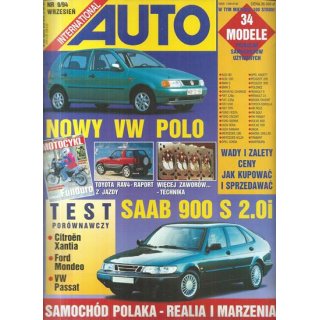 Auto International nr 9/1994 – Premiera nowego VW Polo, potężny test porównawczy klasy średniej, raport o Toyocie RAV4 oraz gigantyczny poradnik aut używanych